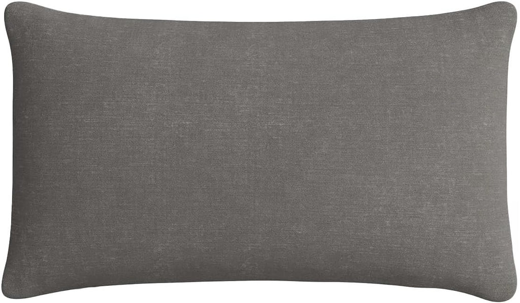 12x20 Dark Pebble Gray Outdoor Throw Pillow With Insert