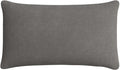 12x20 Dark Pebble Gray Outdoor Throw Pillow With Insert