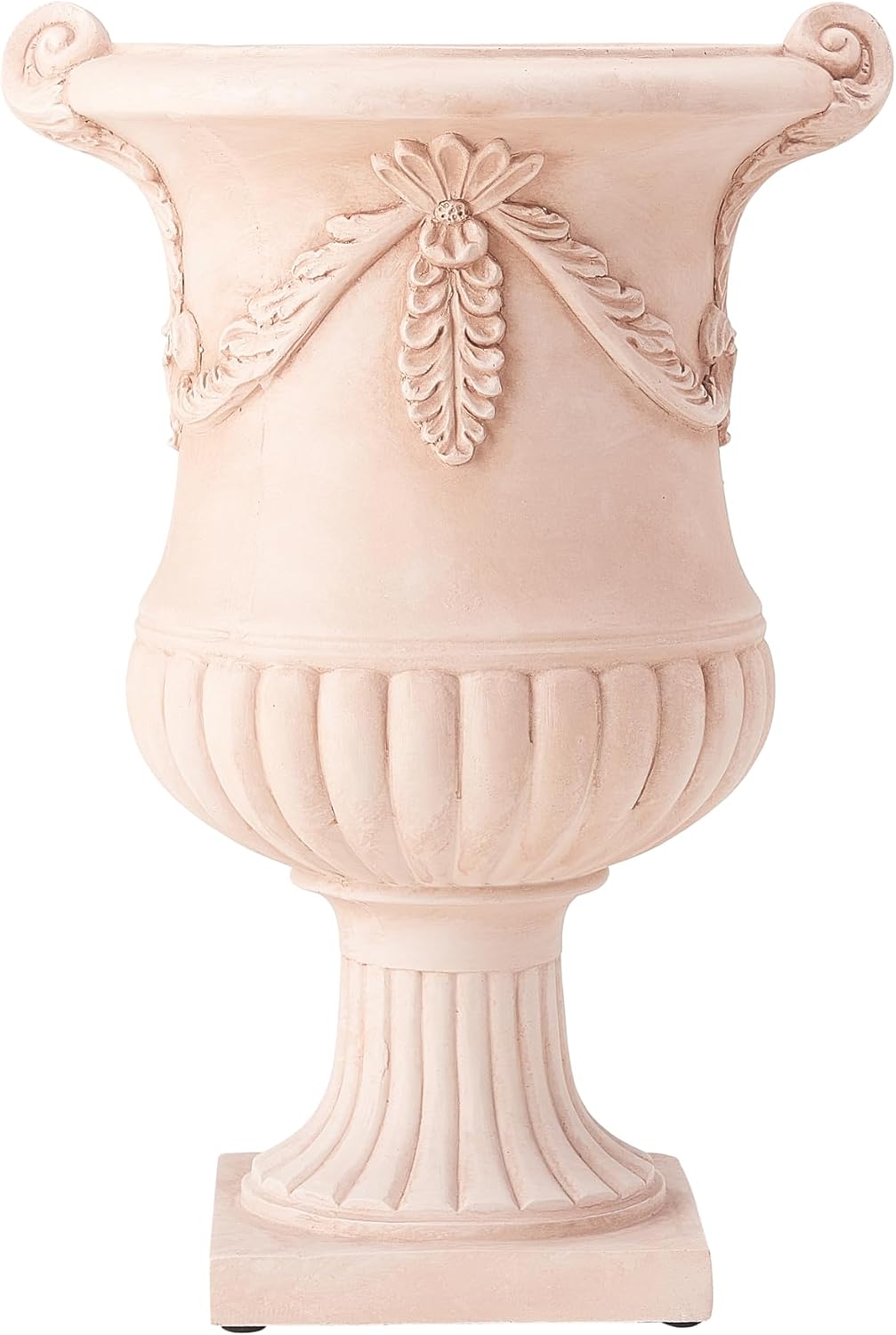 2 Terracotta Relief Urn Planters