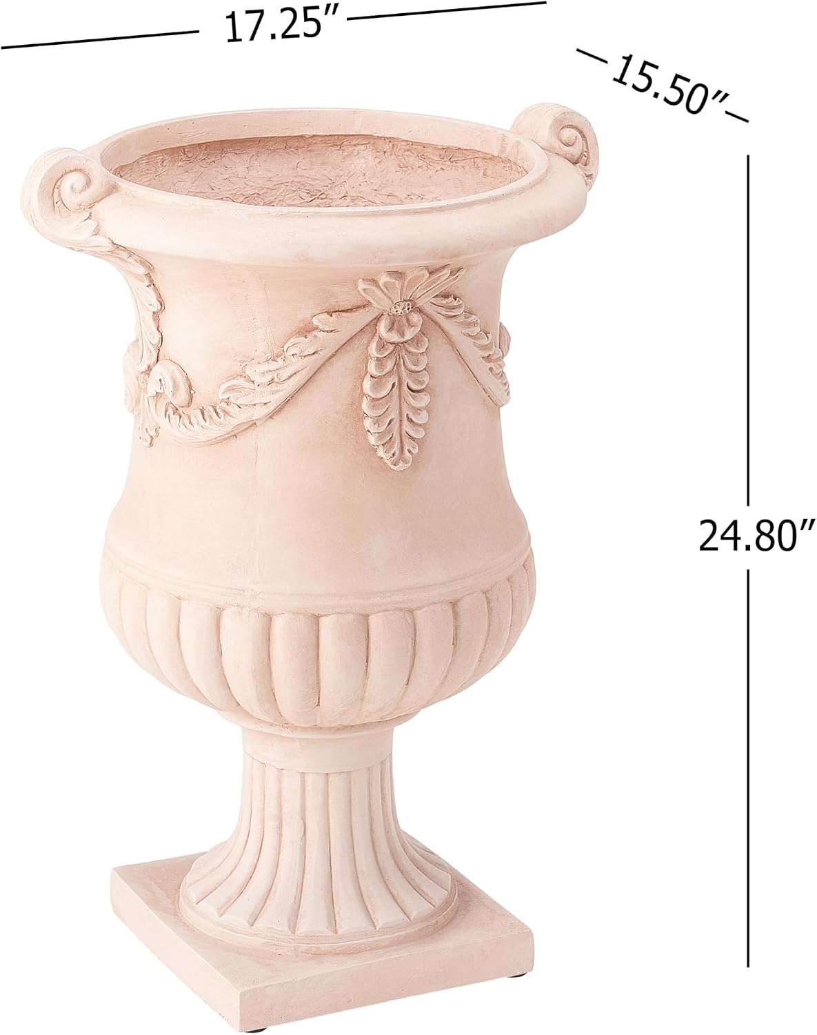 Terracotta Concrete Relief Urn Planter