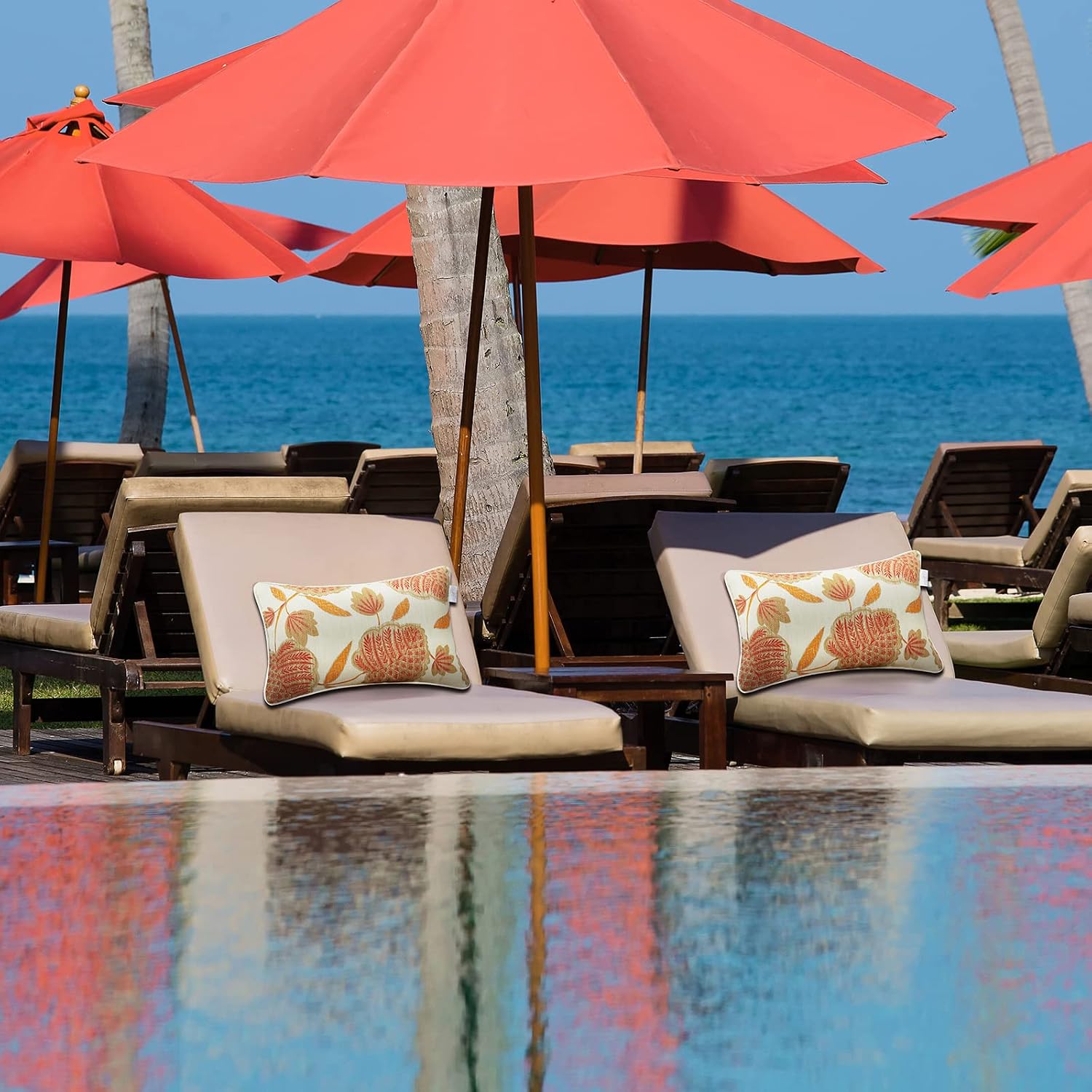 12x20 Waterproof Outdoor Lumbar Pillows With Inserts