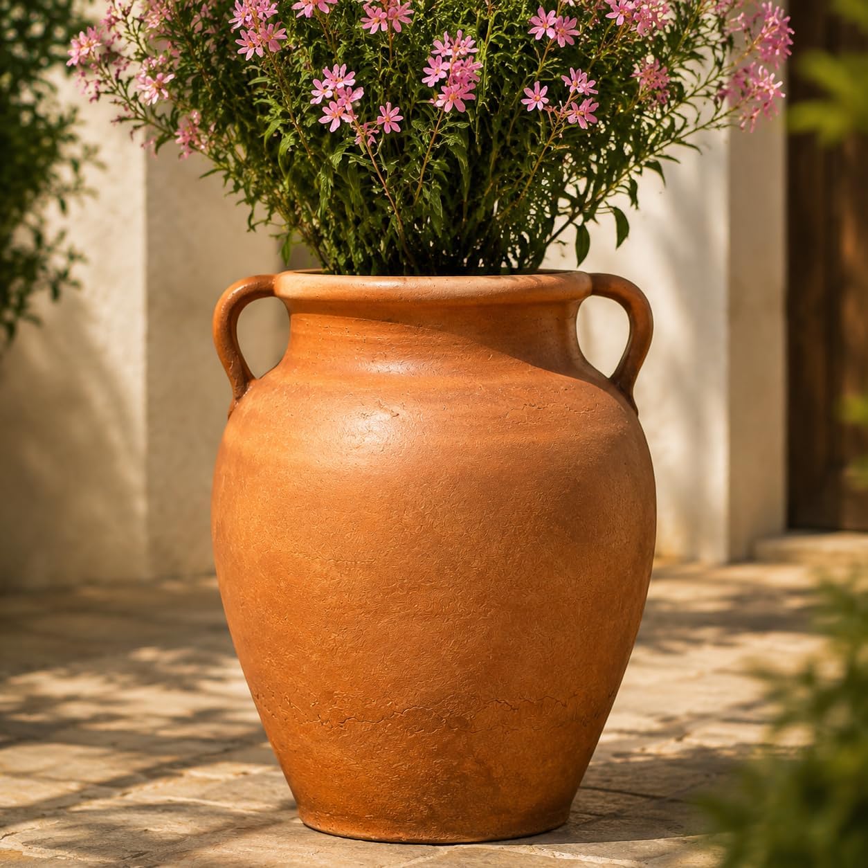 Terracotta Vintage Handled Urn Planter