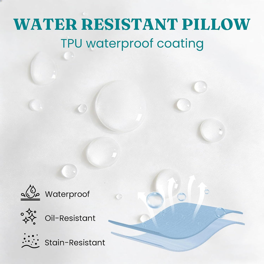 2 Pack 16x16 White Waterproof Outdoor Pillow Inserts