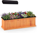 Wood Rectangular Garden Planter Box