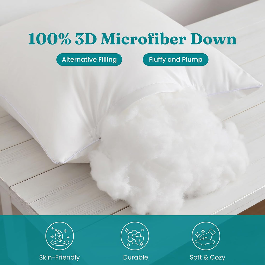 2 Pack 16x16 White Waterproof Outdoor Pillow Inserts