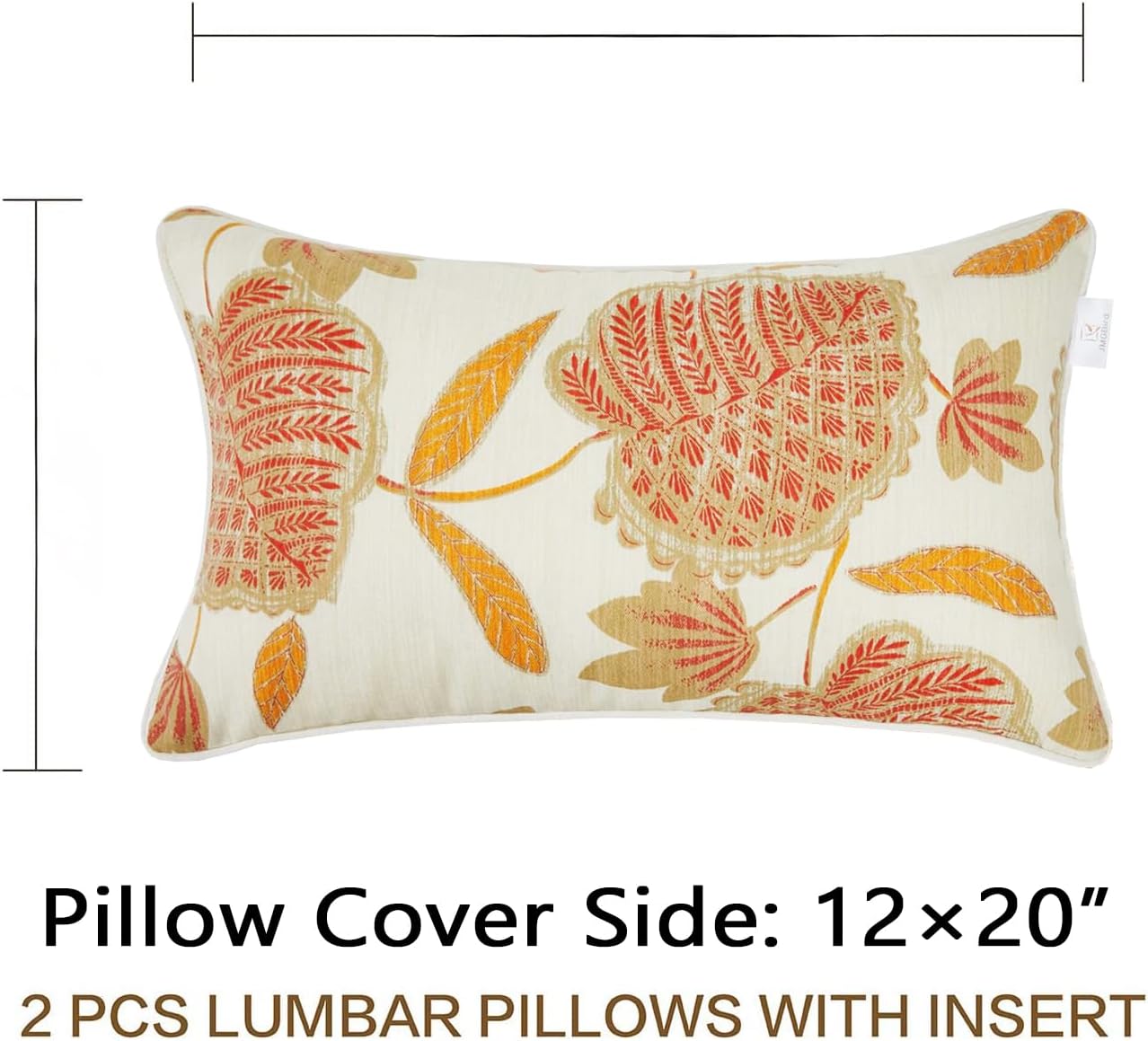 12x20 Waterproof Outdoor Lumbar Pillows With Inserts