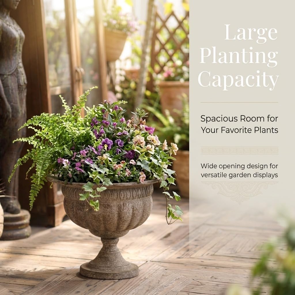Embossed Imitation Stone Urn Planter