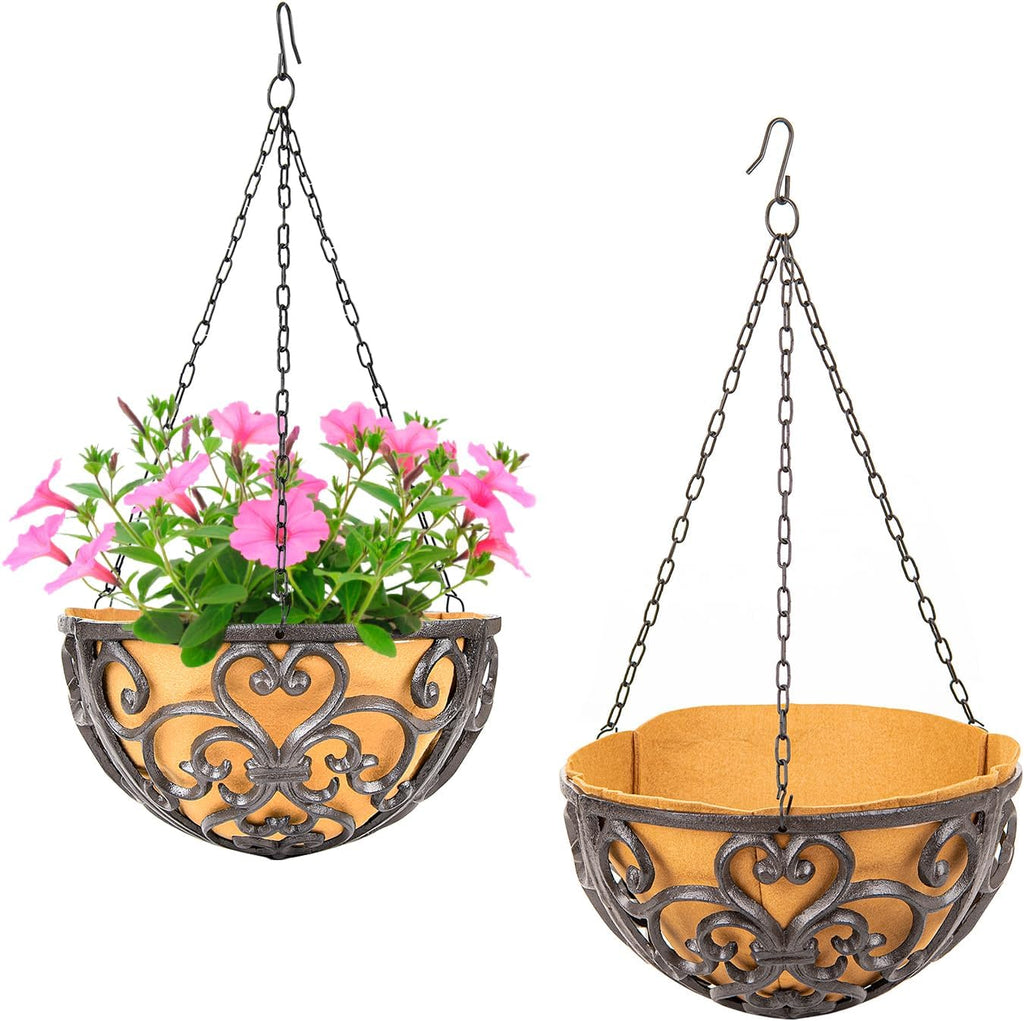 Cast Iron Hanging Baskets Fabric Liner