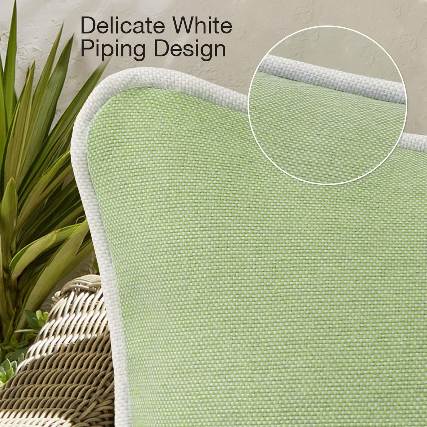 4 Pack Water Repellent Outdoor Throw Pillows Seaweed Green