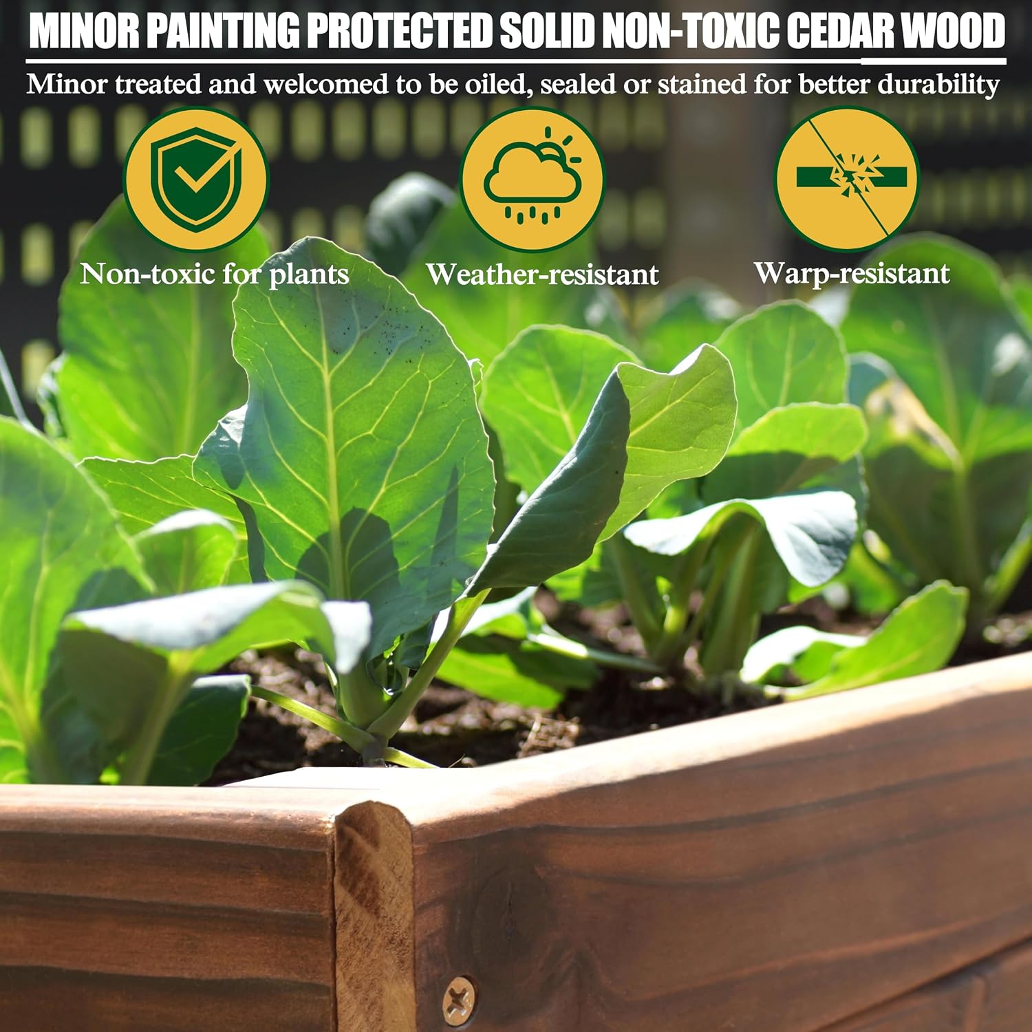Rustic Cedar Elevated Garden Bed