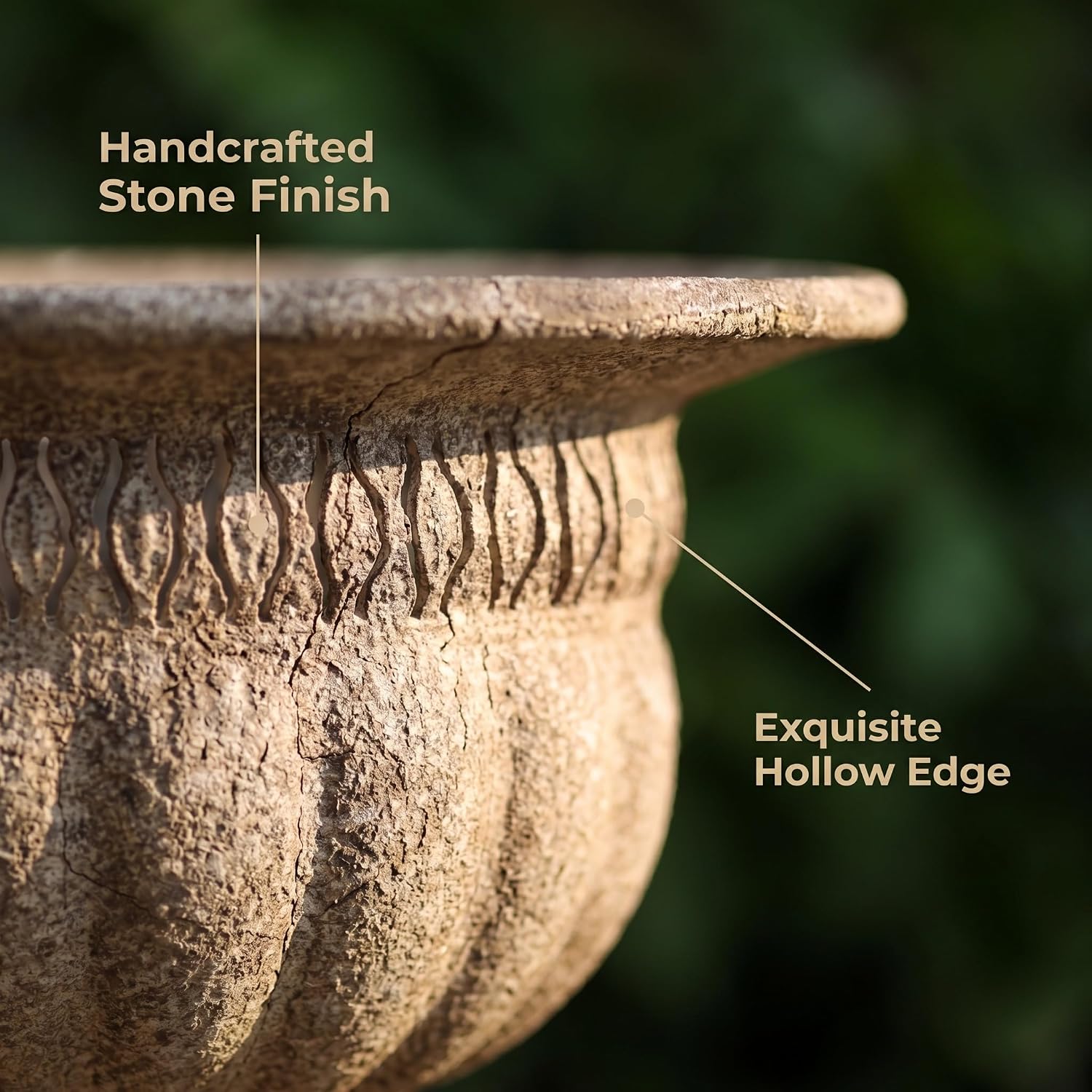Embossed Imitation Stone Urn Planter