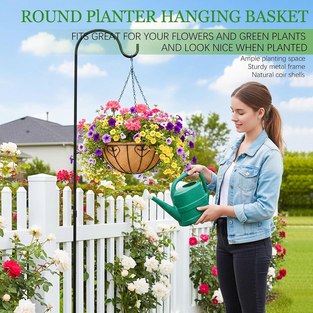 Metal Hanging Baskets With Coco Liner