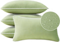 4 Pack Water Repellent Outdoor Throw Pillows Seaweed Green
