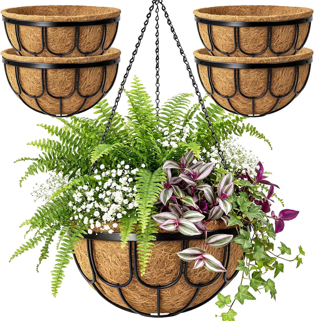 Metal Wire Hanging Planters Coco Liner