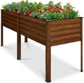 Wood Grain Galvanized Raised Garden Bed