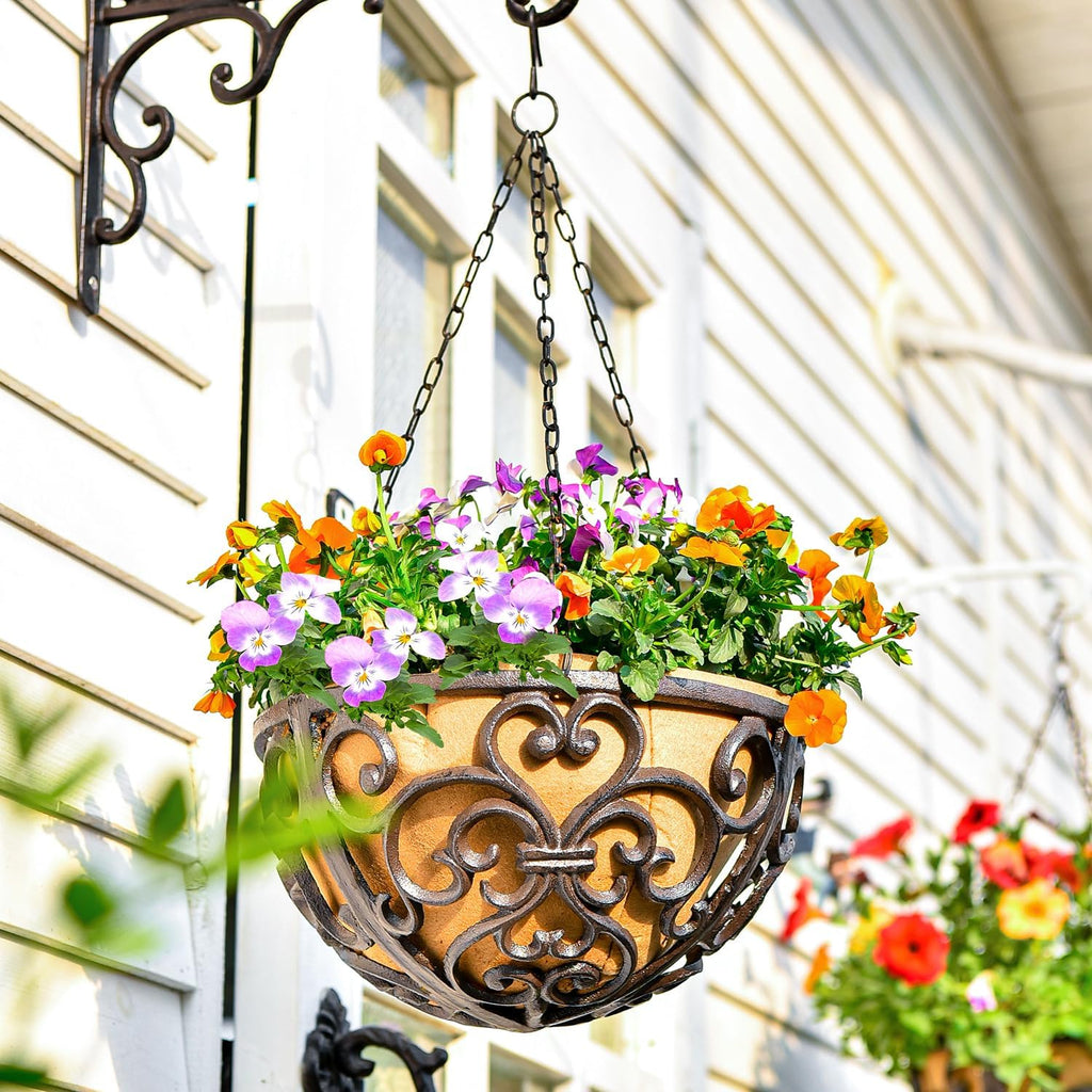 Cast Iron Hanging Baskets Fabric Liner