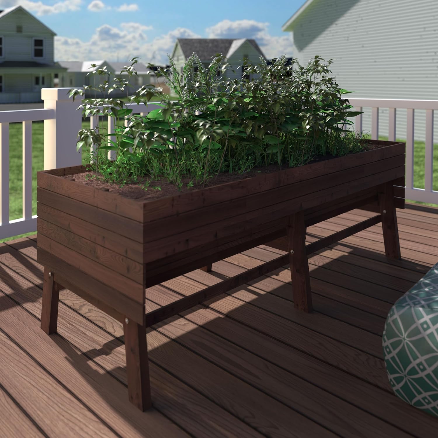Rustic Cedar Elevated Garden Bed