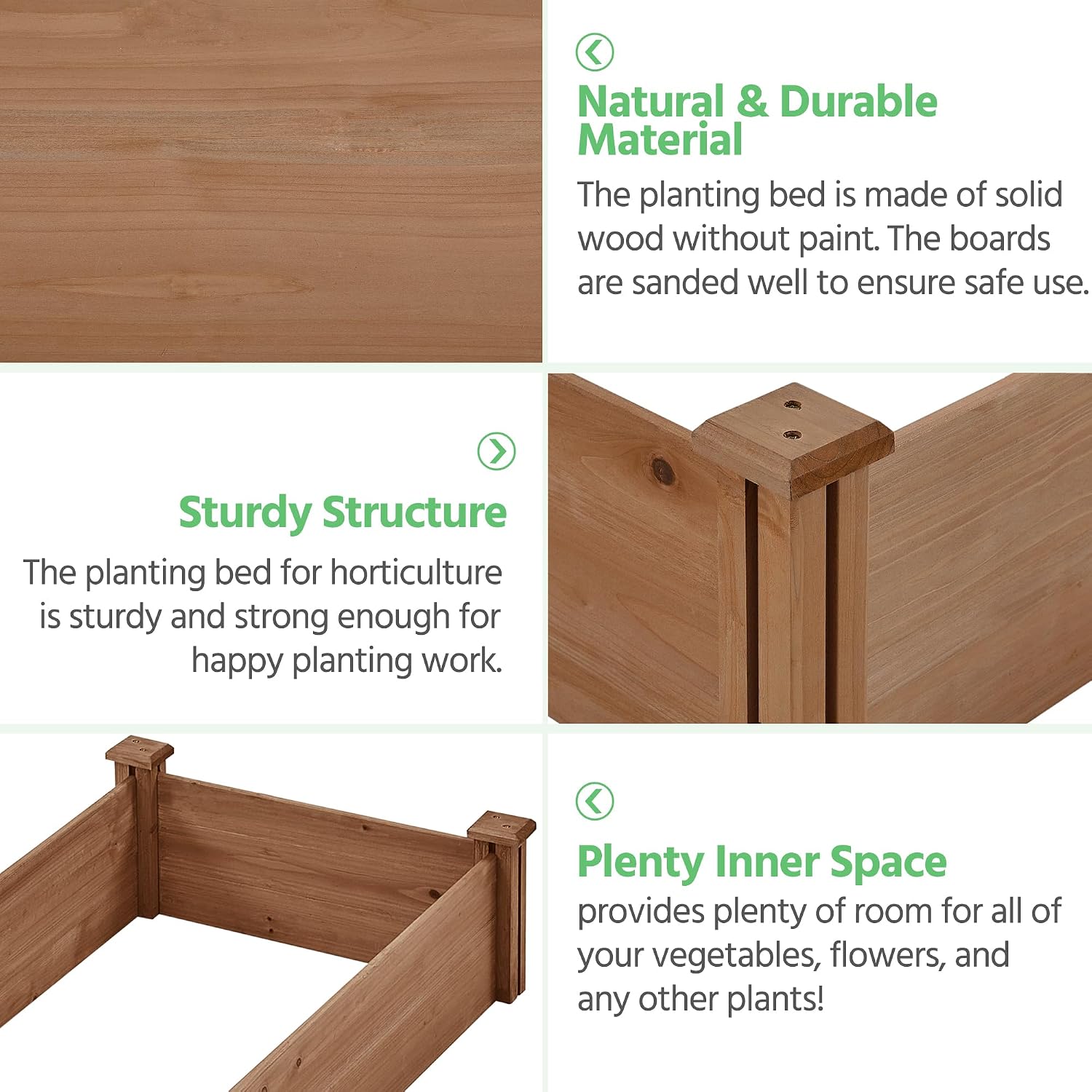 Dark Brown Fir Divisible Garden Bed
