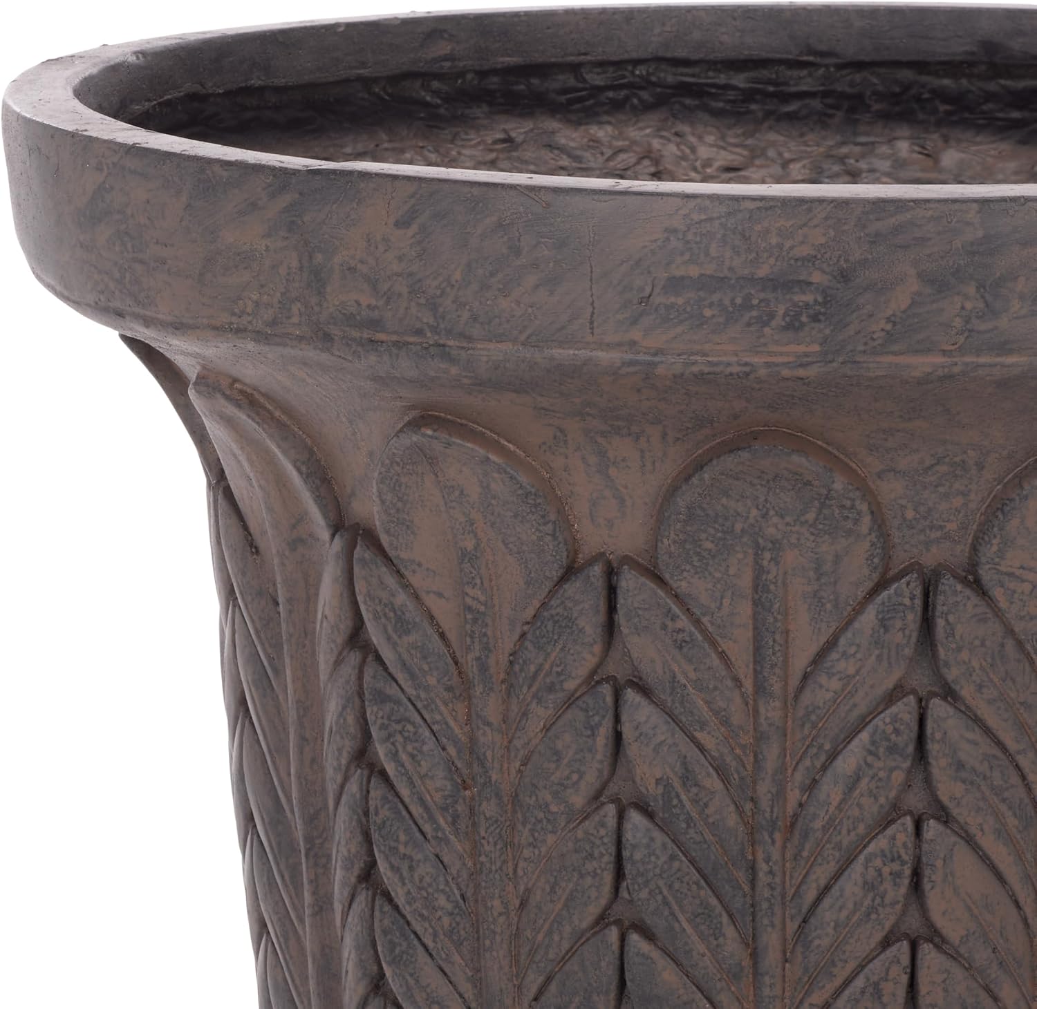 Brown Pedestal Urn Planter