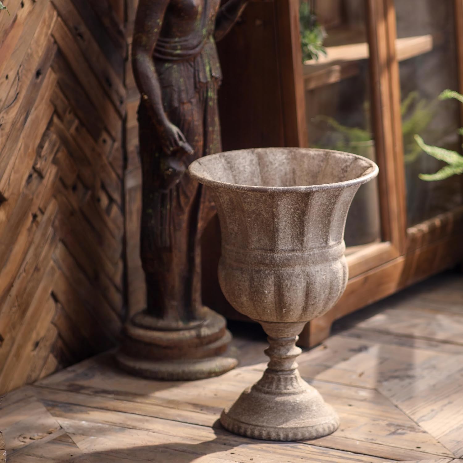 Embossed Stone Effect Vintage Urn Planter
