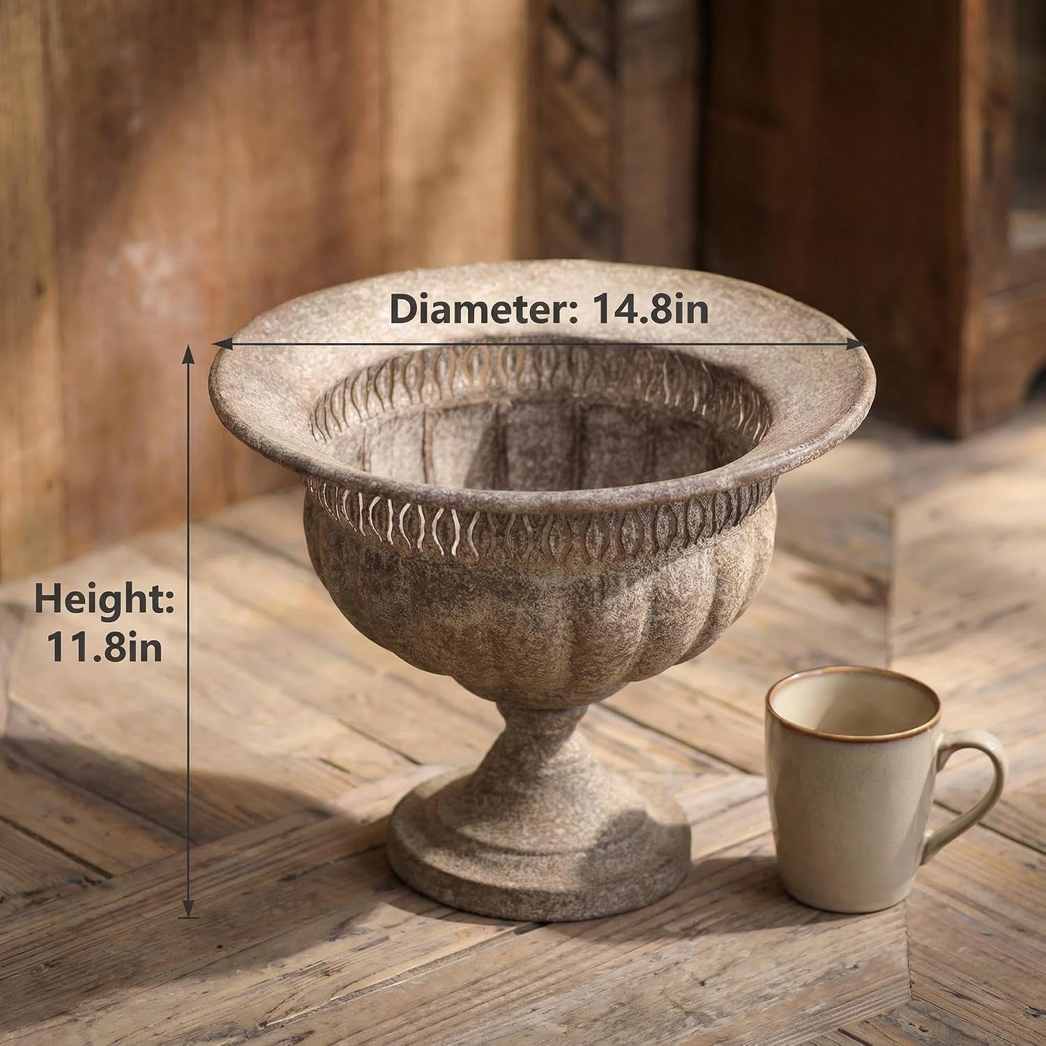 Embossed Imitation Stone Urn Planter