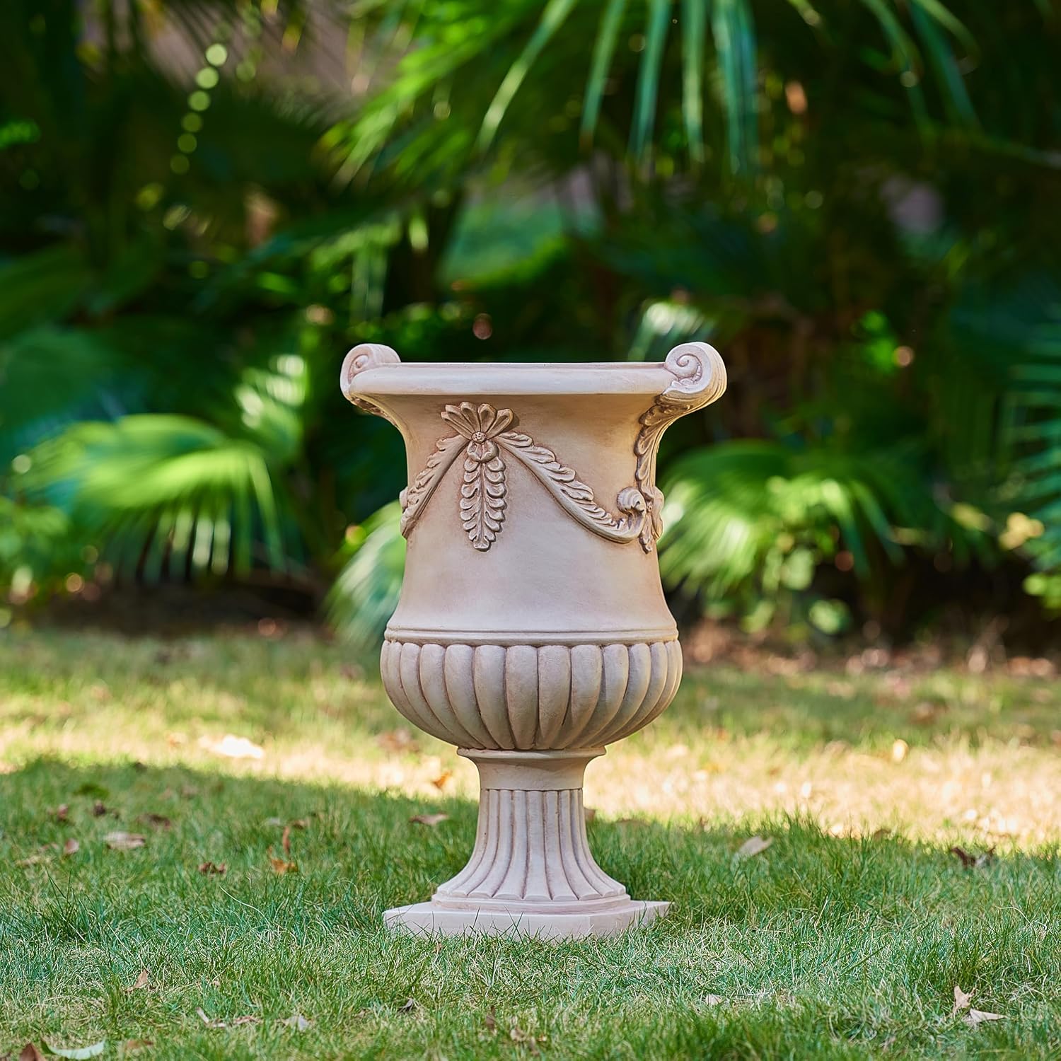 Terracotta Concrete Relief Urn Planter