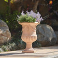 Terracotta Concrete Relief Urn Planter